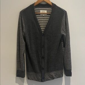 VLAS BLOMME Japanese linen grey cardigan, size XS/small